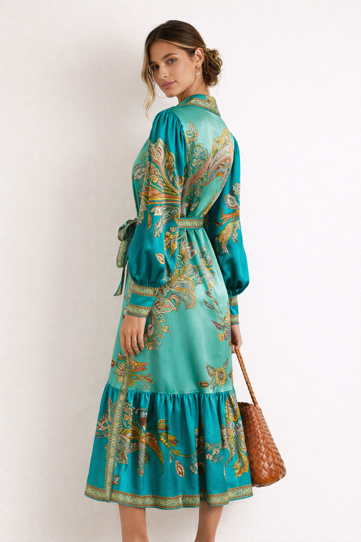 Robe midi à imprimé boho pour femme - Daniela
