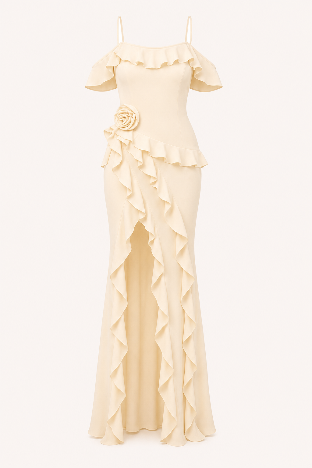 Robe élégante à volants pour invitée de mariage - Gisela