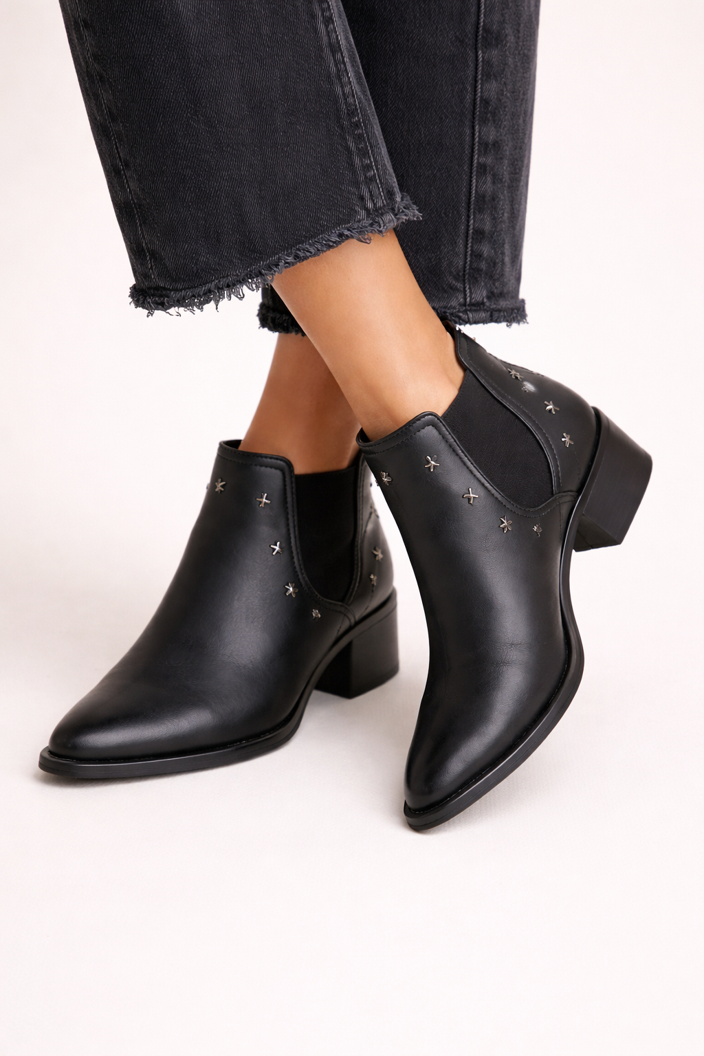 Bottines à talon moyen de style Chelsea pour femmes - Greta