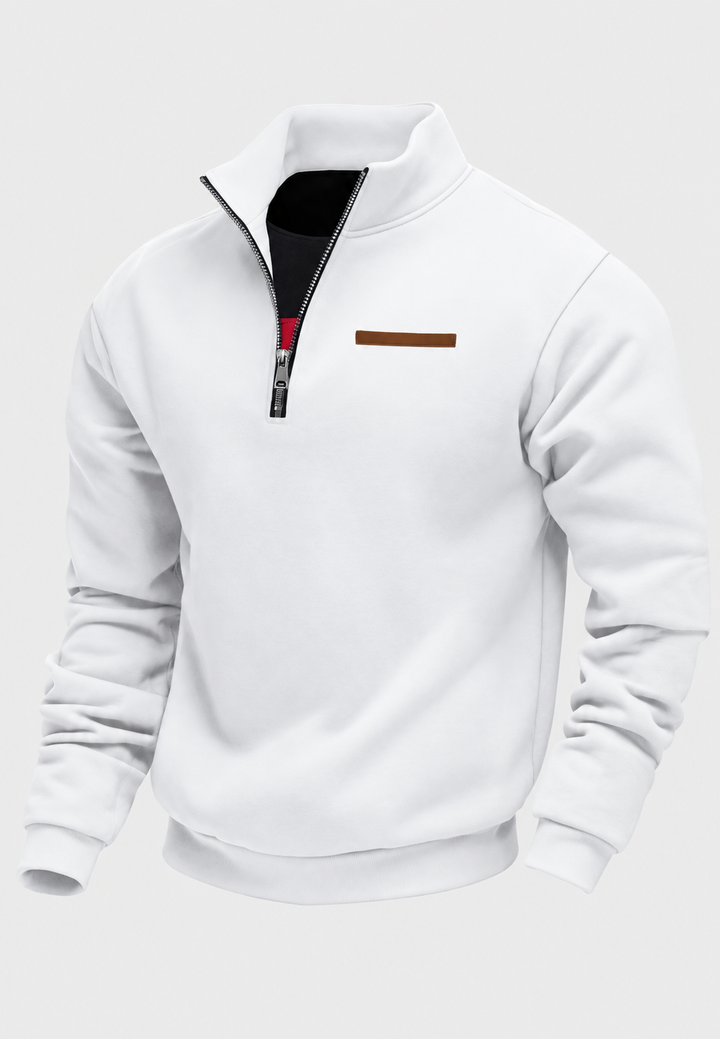 Sweat-shirt à demi-fermeture éclair pour l&