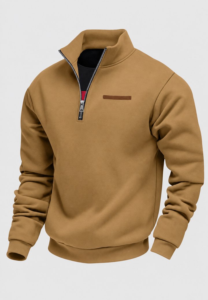 Sweat-shirt à demi-fermeture éclair pour l&