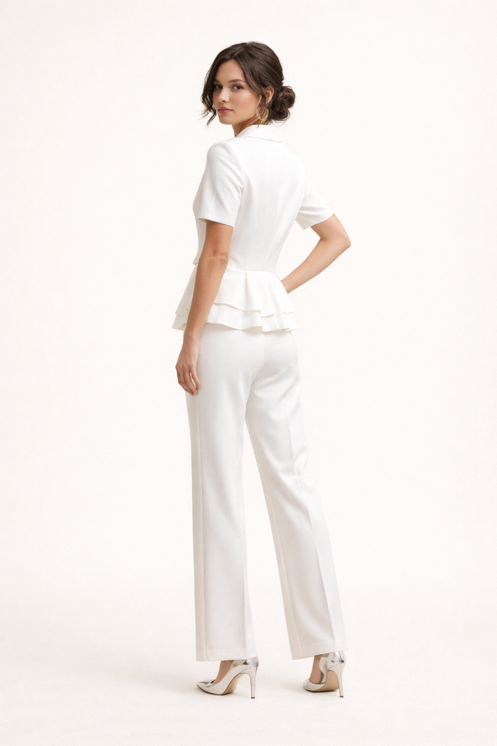 Ensemble blazer ajusté et pantalon élégant pour femmes - Kreszenz