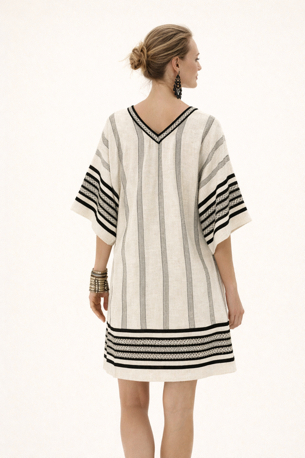 Robe midi ample imprimée style plage pour femmes - Karina