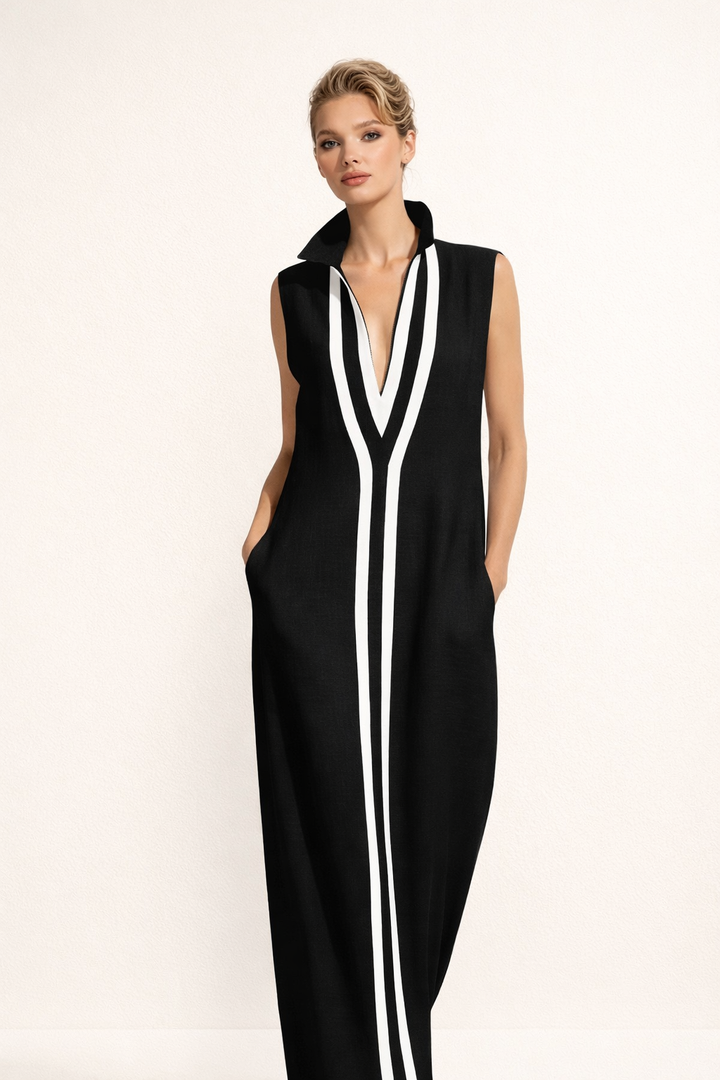 Robe longue pour femme avec décolleté en V - Sigrid