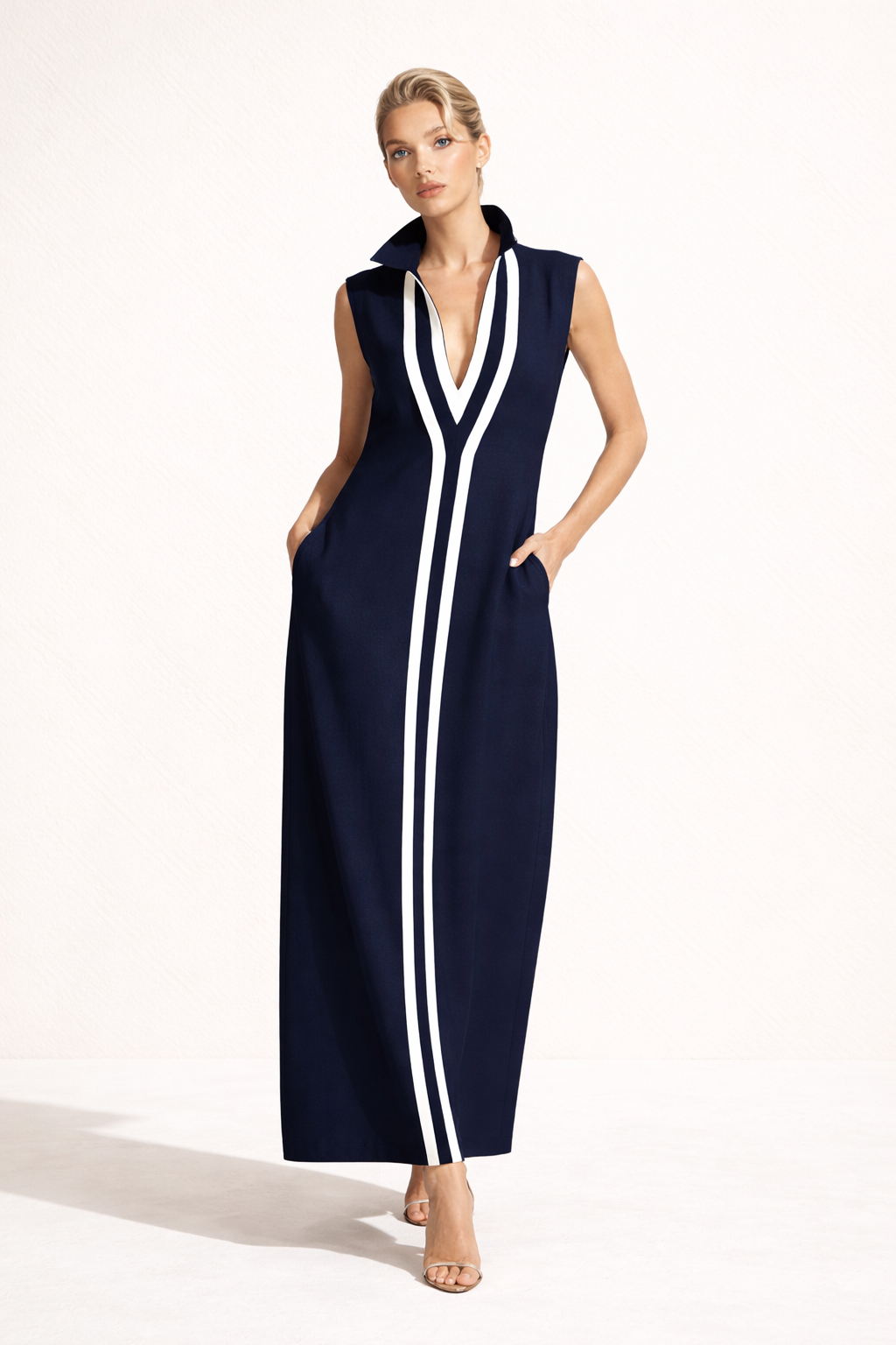 Robe longue pour femme avec décolleté en V - Sigrid