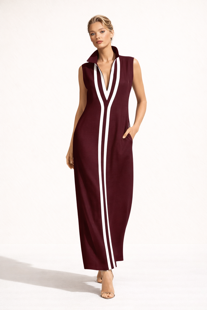Robe longue pour femme avec décolleté en V - Sigrid