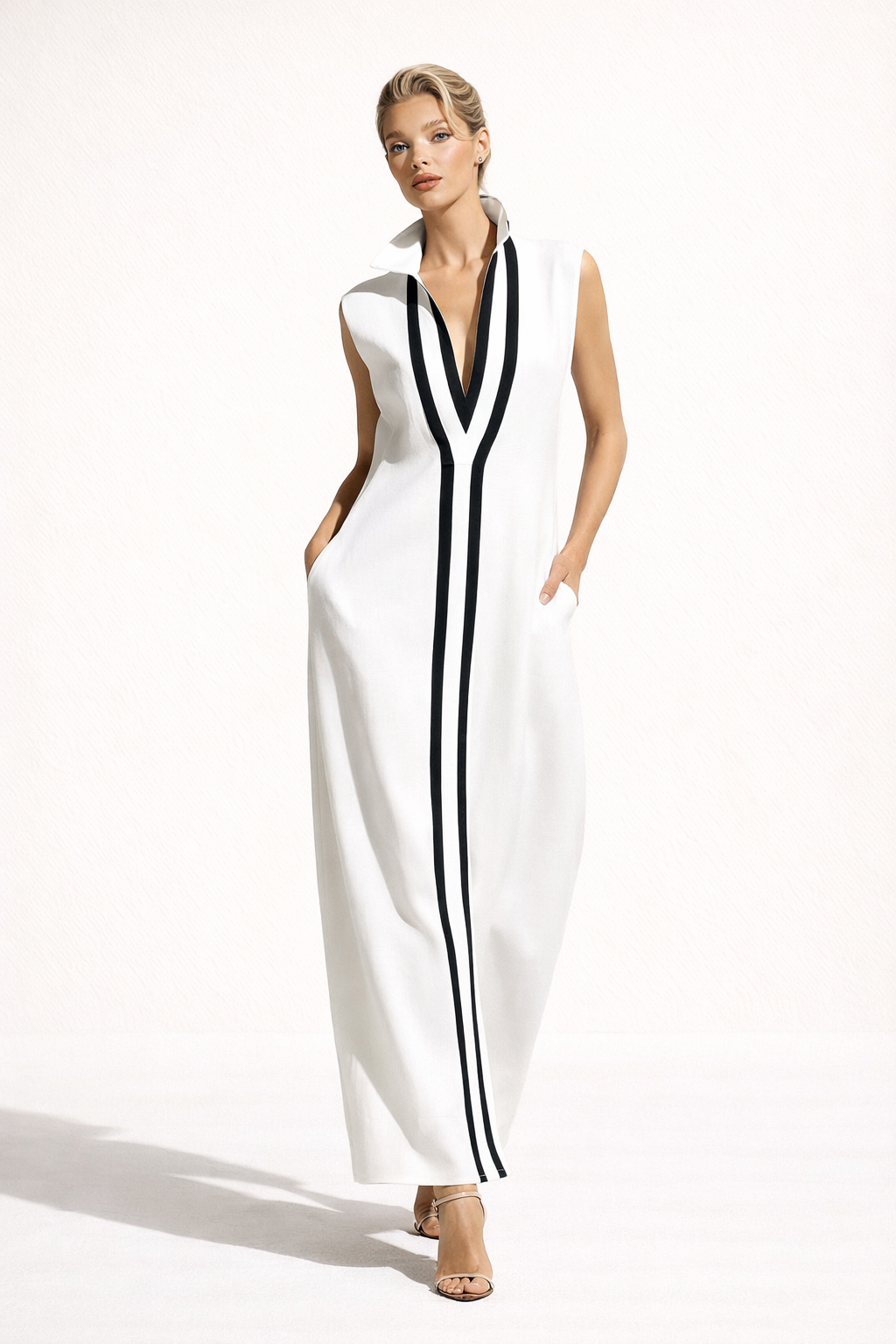 Robe longue pour femme avec décolleté en V - Sigrid
