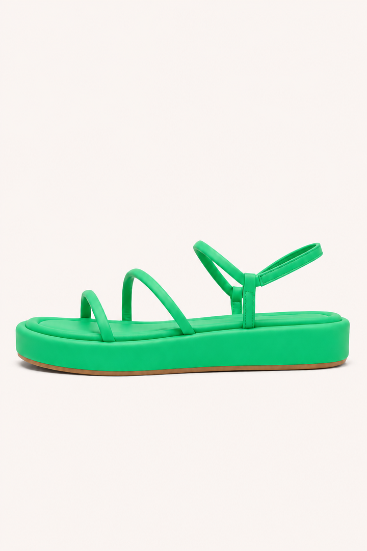 Sandales à semelle compensée pour femme avec des lanières minimalistes - Malwine