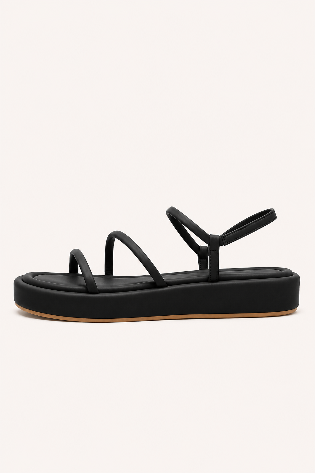 Sandales à semelle compensée pour femme avec des lanières minimalistes - Malwine