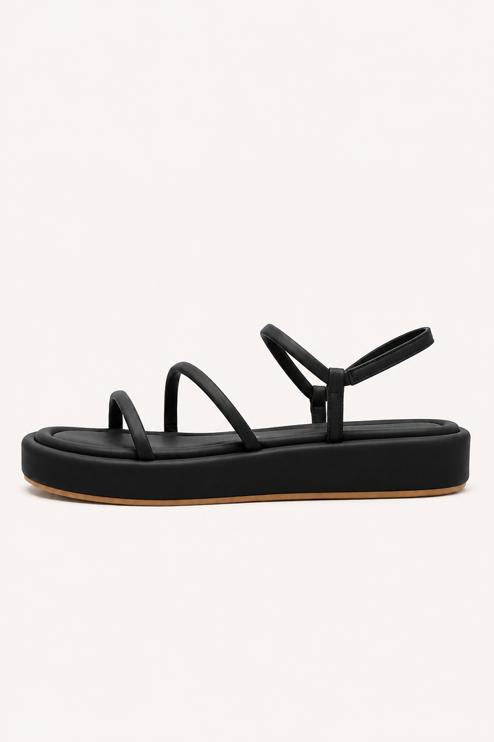 Sandales à semelle compensée pour femme avec des lanières minimalistes - Malwine