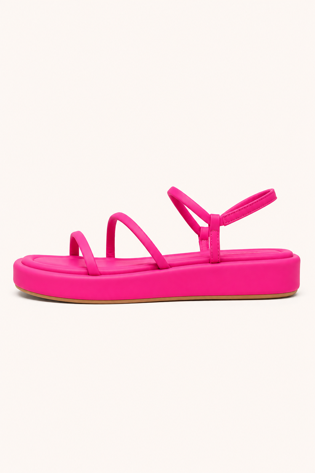Sandales à semelle compensée pour femme avec des lanières minimalistes - Malwine