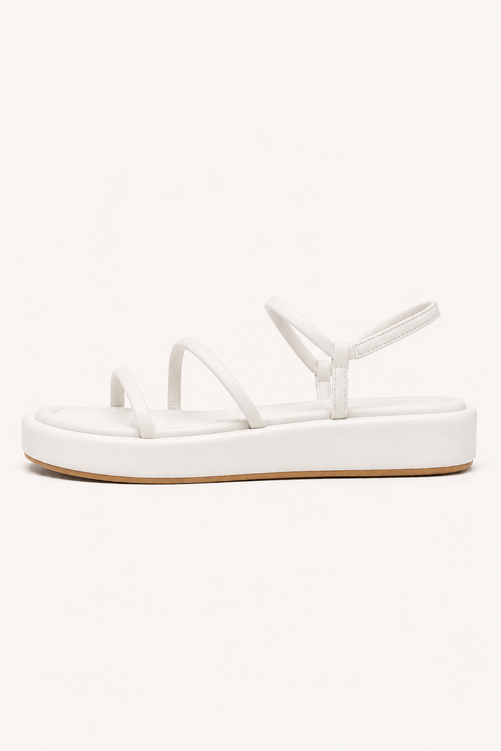Sandales à semelle compensée pour femme avec des lanières minimalistes - Malwine