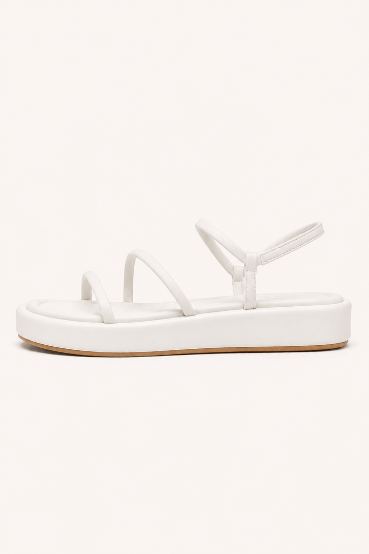 Sandales à semelle compensée pour femme avec des lanières minimalistes - Malwine
