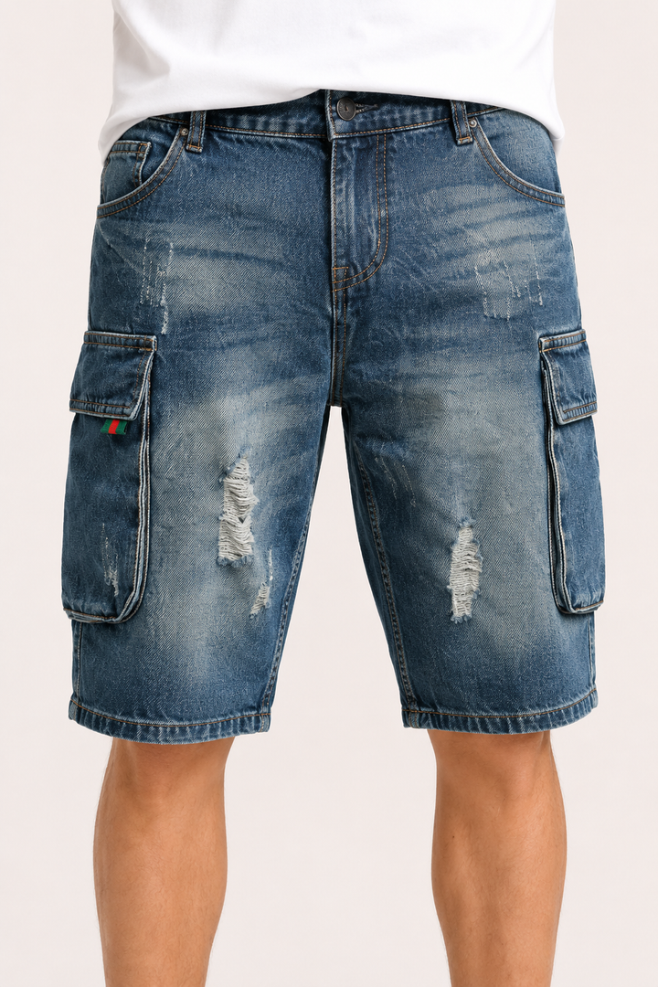 Short en jean cargo pour homme - Dietmar