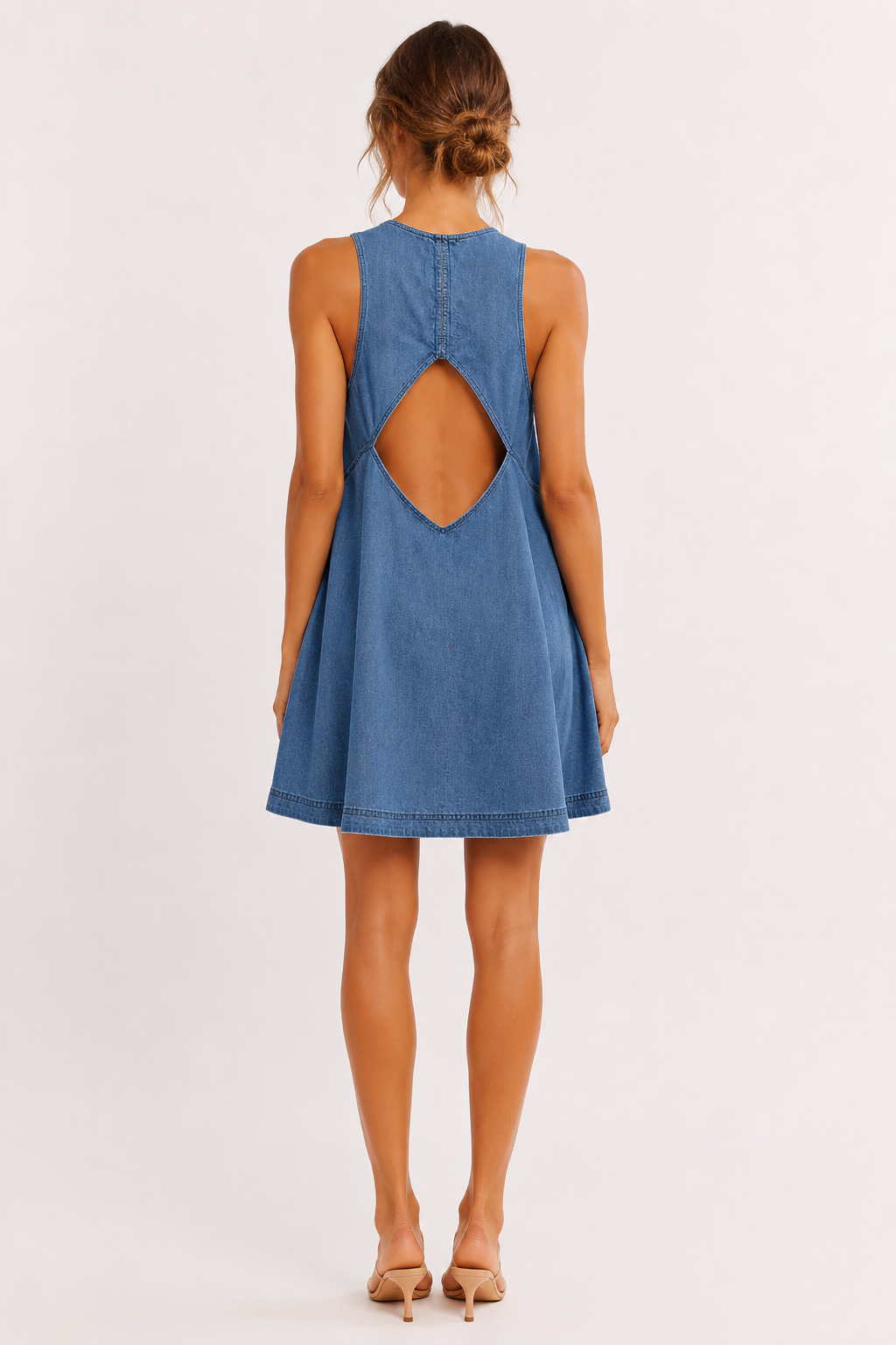 Robe décontractée sans manches en denim court - Elske
