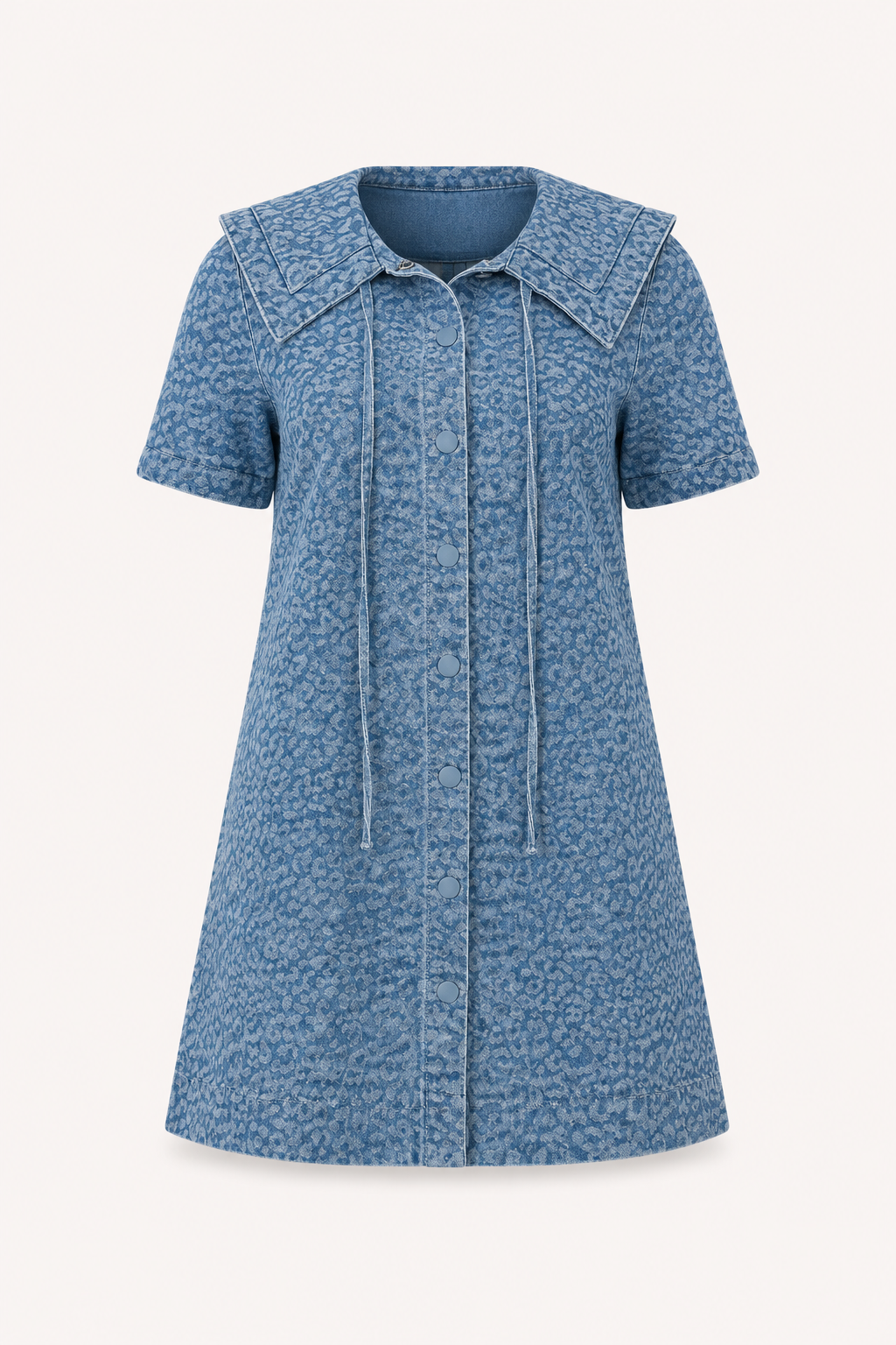 Robe courte en jean femme col marin - Paula