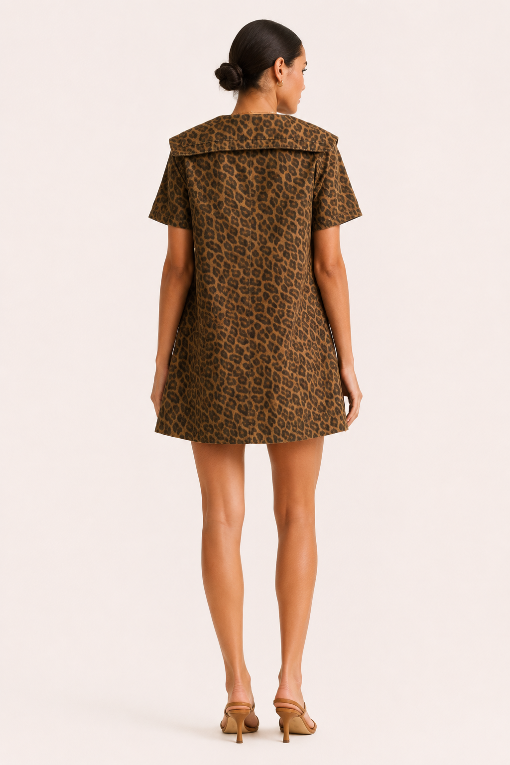 Robe courte en jean femme col marin - Paula