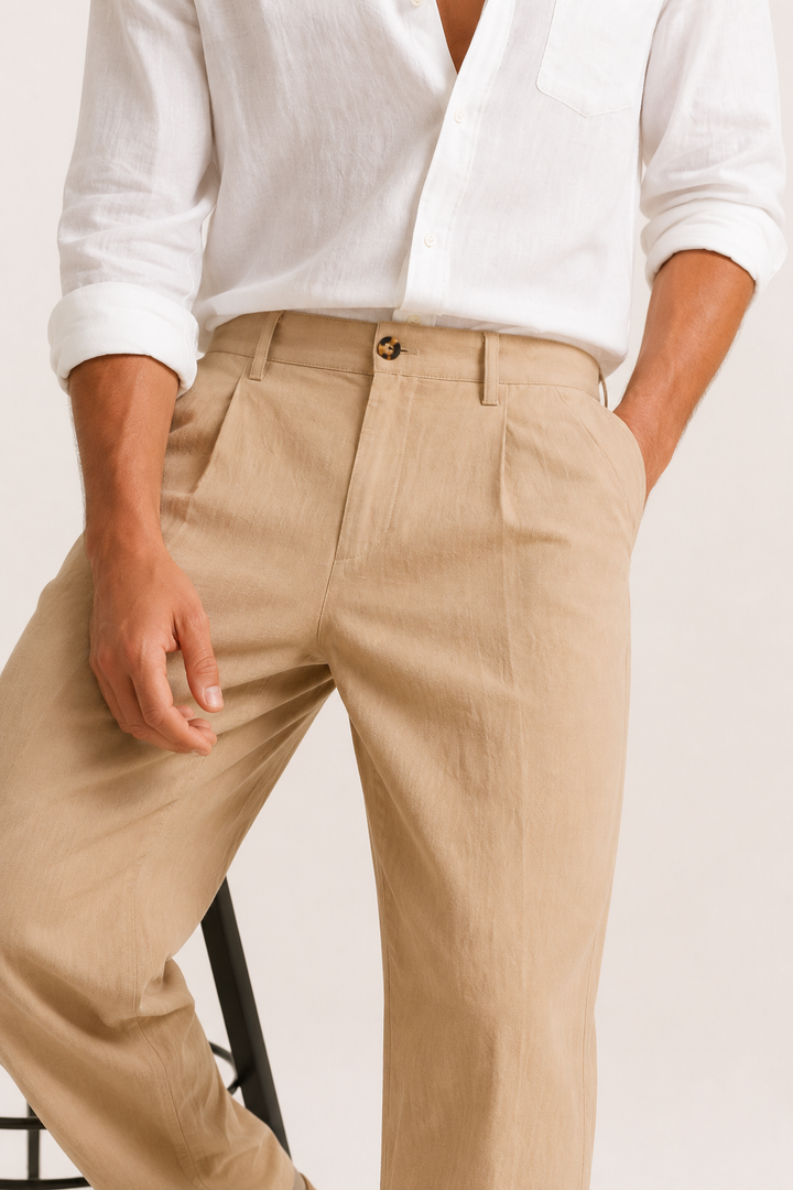 Pantalon de costume pour homme, coupe ample et jambe droite - Benedikt