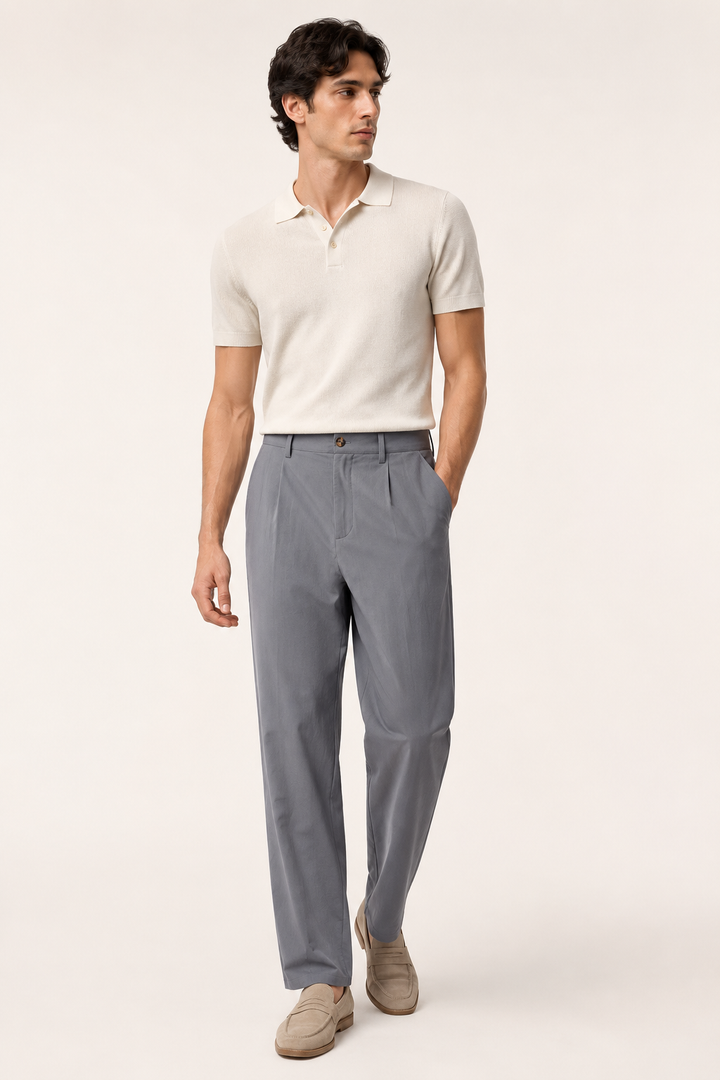 Pantalon de costume pour homme, coupe ample et jambe droite - Benedikt