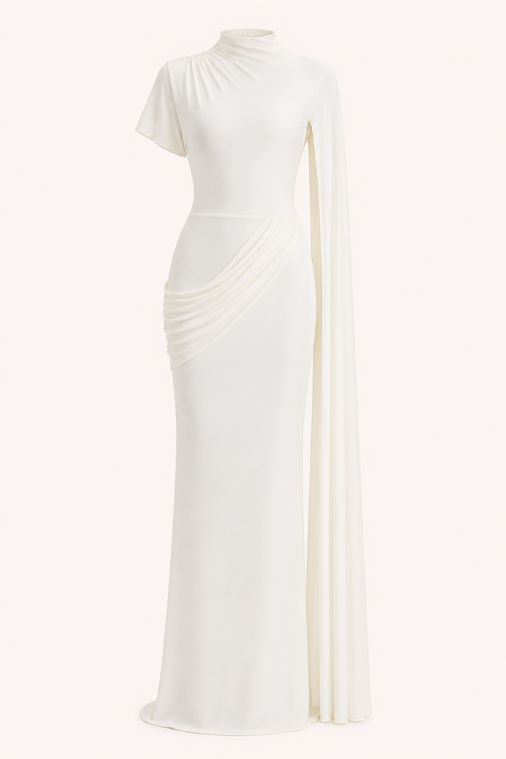 Robe longue élégante à col roulé pour femme - Mirna