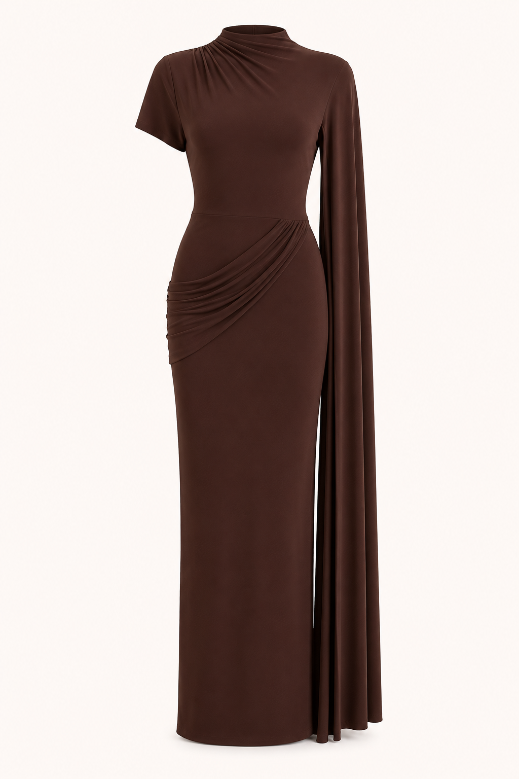Robe longue élégante à col roulé pour femme - Mirna