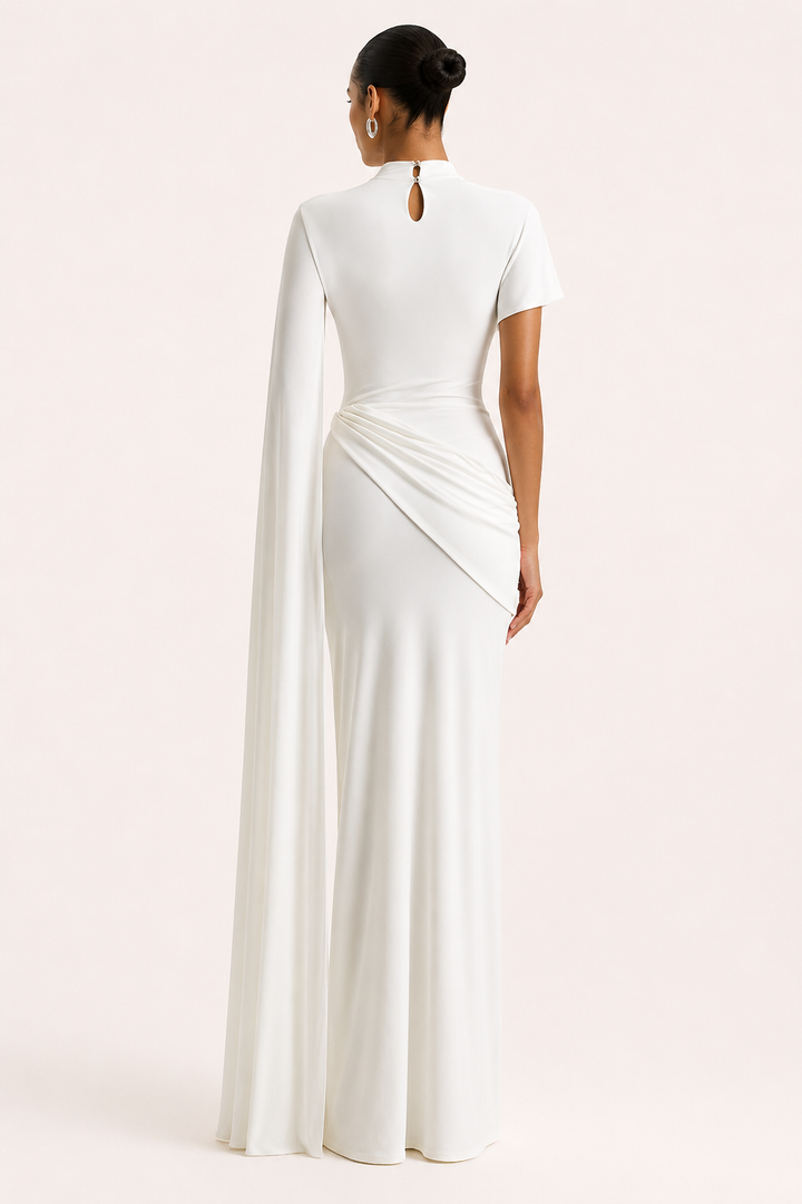 Robe longue élégante à col roulé pour femme - Mirna