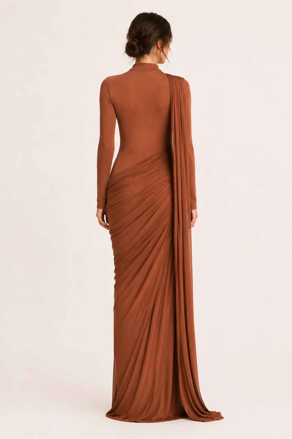 Robe longue à manches longues robe d'invitée de mariage élégante - Gisela