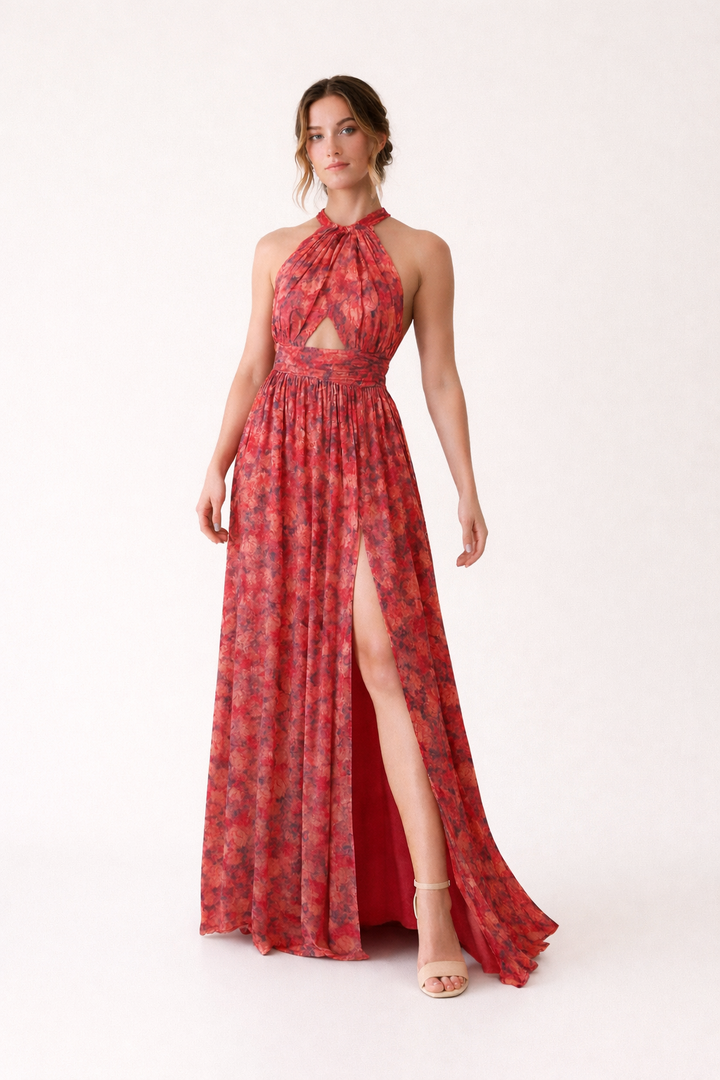 Robe dos nu pour femmes avec fente sur le devant - Ennis