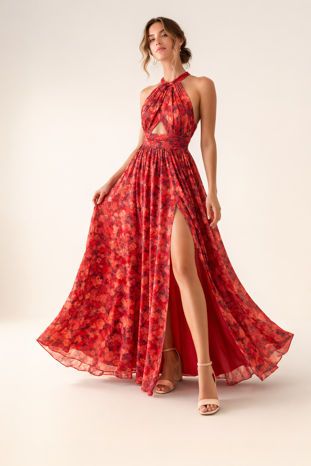 Robe dos nu pour femmes avec fente sur le devant - Ennis