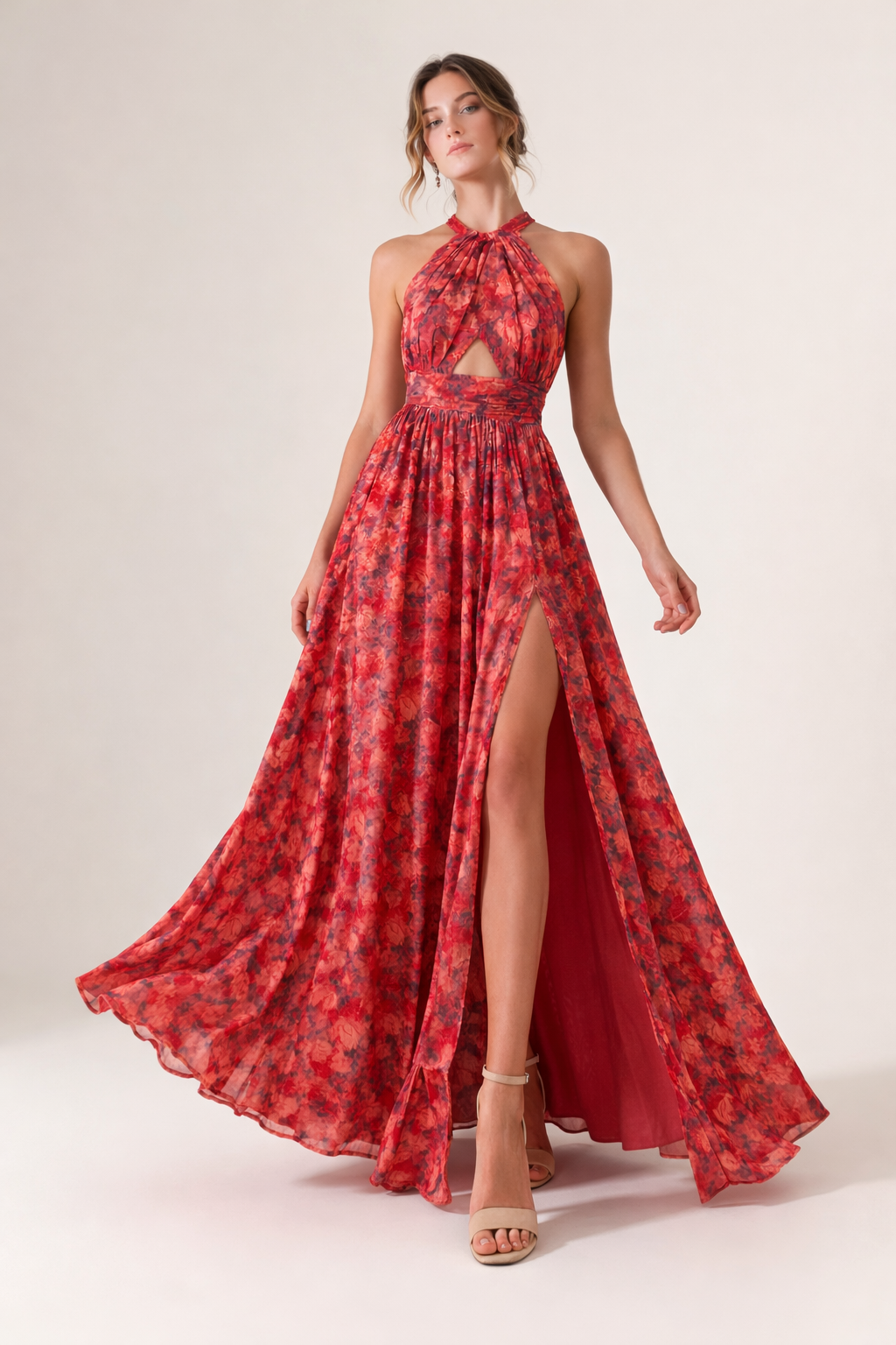 Robe dos nu pour femmes avec fente sur le devant - Ennis