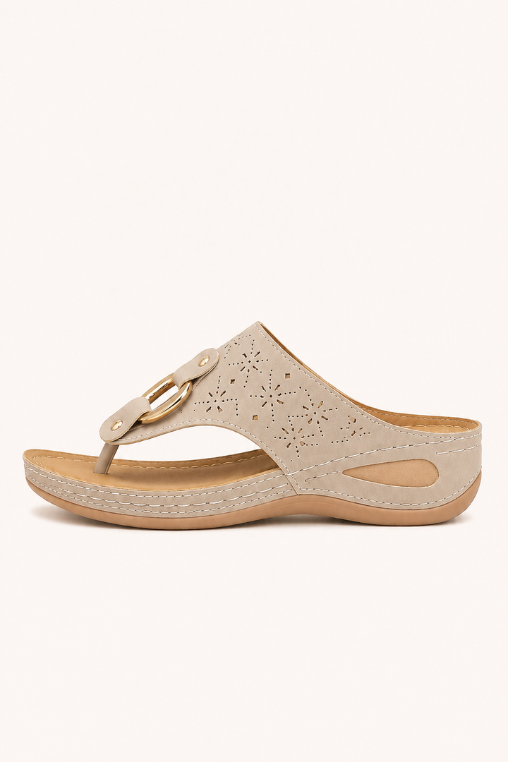 Sandales orthopédiques pour femme avec talon compensé confortable et semelle intérieure ergonomique - Lisa