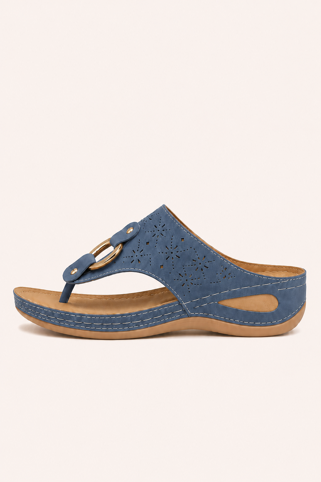 Sandales orthopédiques pour femme avec talon compensé confortable et semelle intérieure ergonomique - Lisa