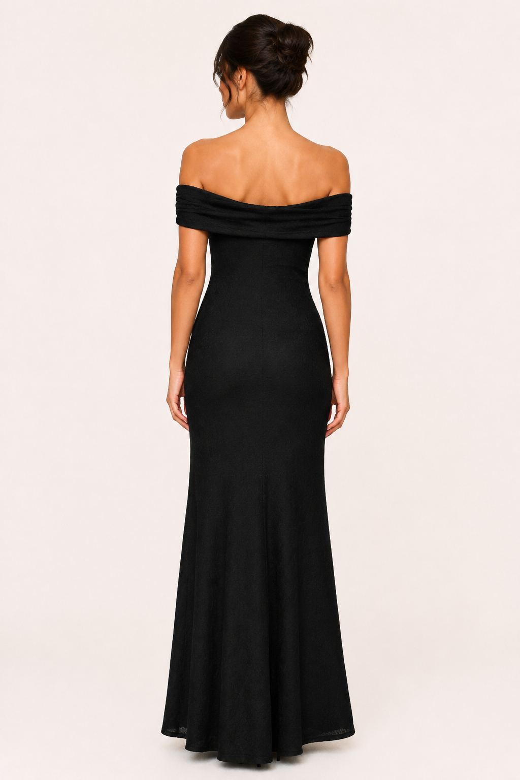Robe longue de sirène pour invitée de mariage, élégante coupe sirène décolletée - Anja
