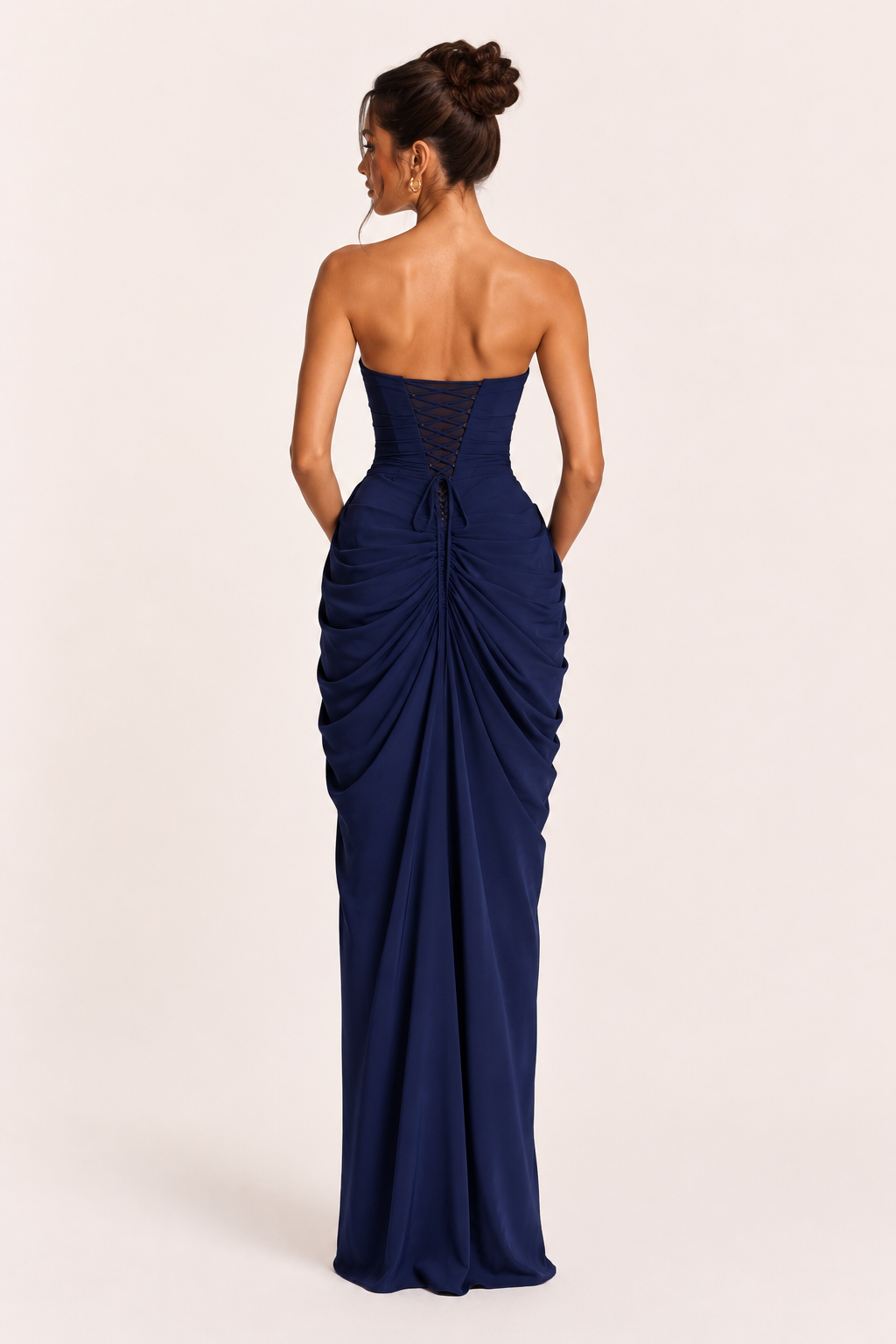 Robe longue pour femmes, robe élégante pour événements, coupe ajustée, fente sur le côté - Ottilie