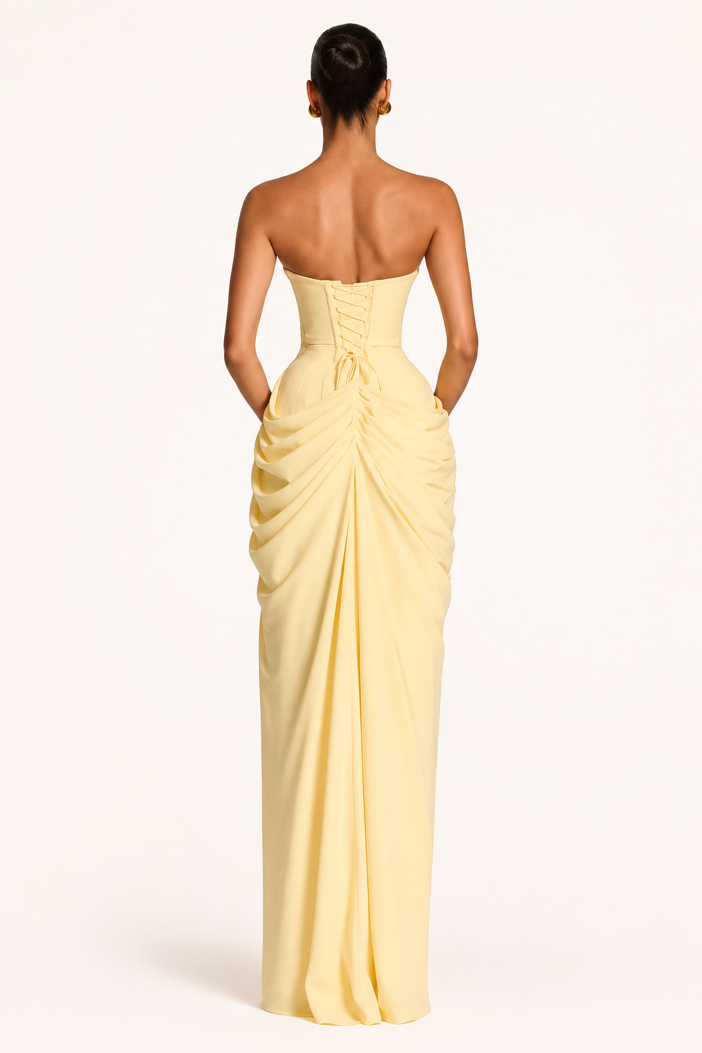 Robe longue pour femmes, robe élégante pour événements, coupe ajustée, fente sur le côté - Ottilie