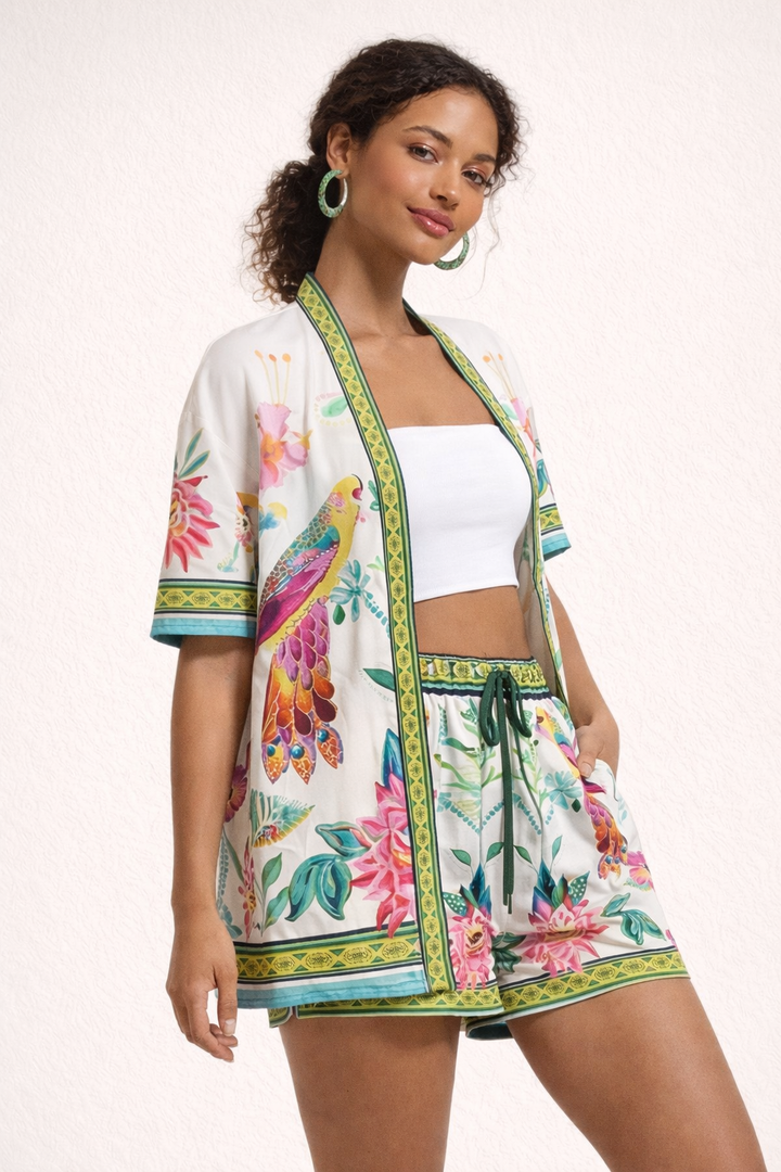 Ensemble imprimé avec short confortable pour femmes - Mara