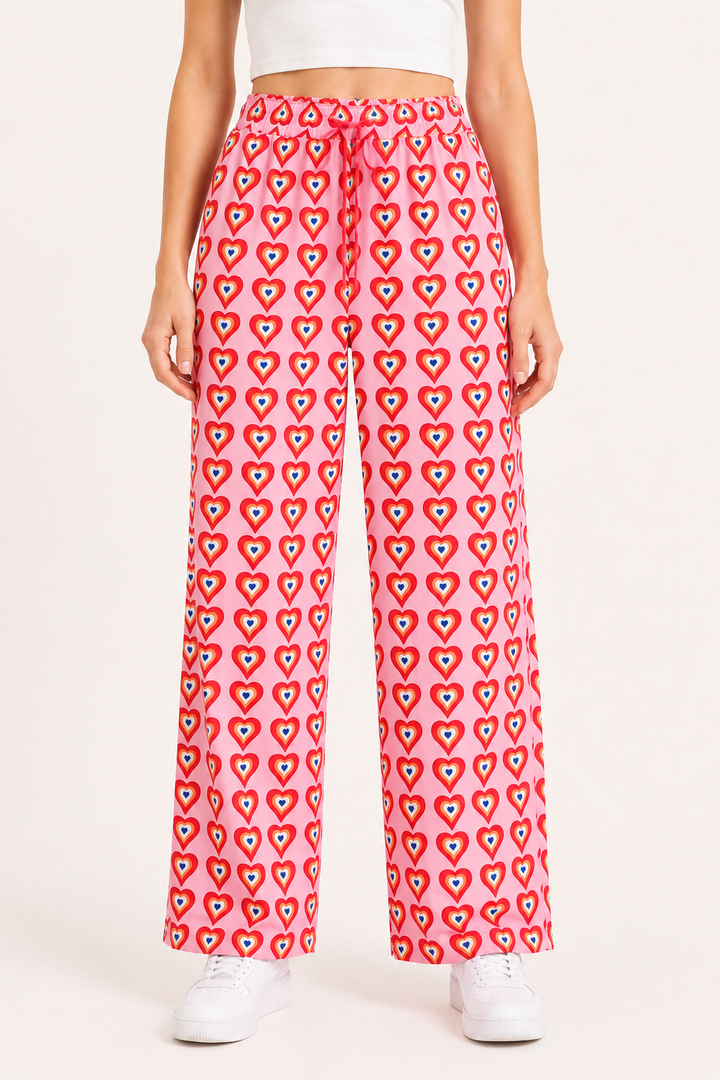 Pantalon à jambes larges imprimé pour femme - Nadine