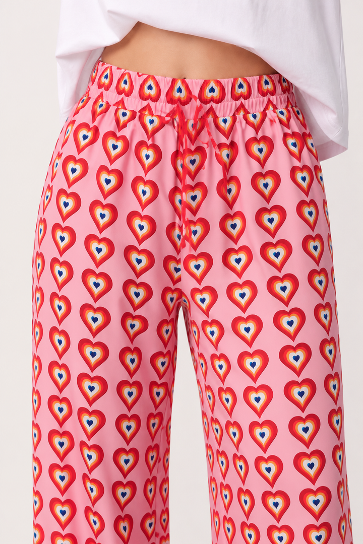 Pantalon à jambes larges imprimé pour femme - Nadine