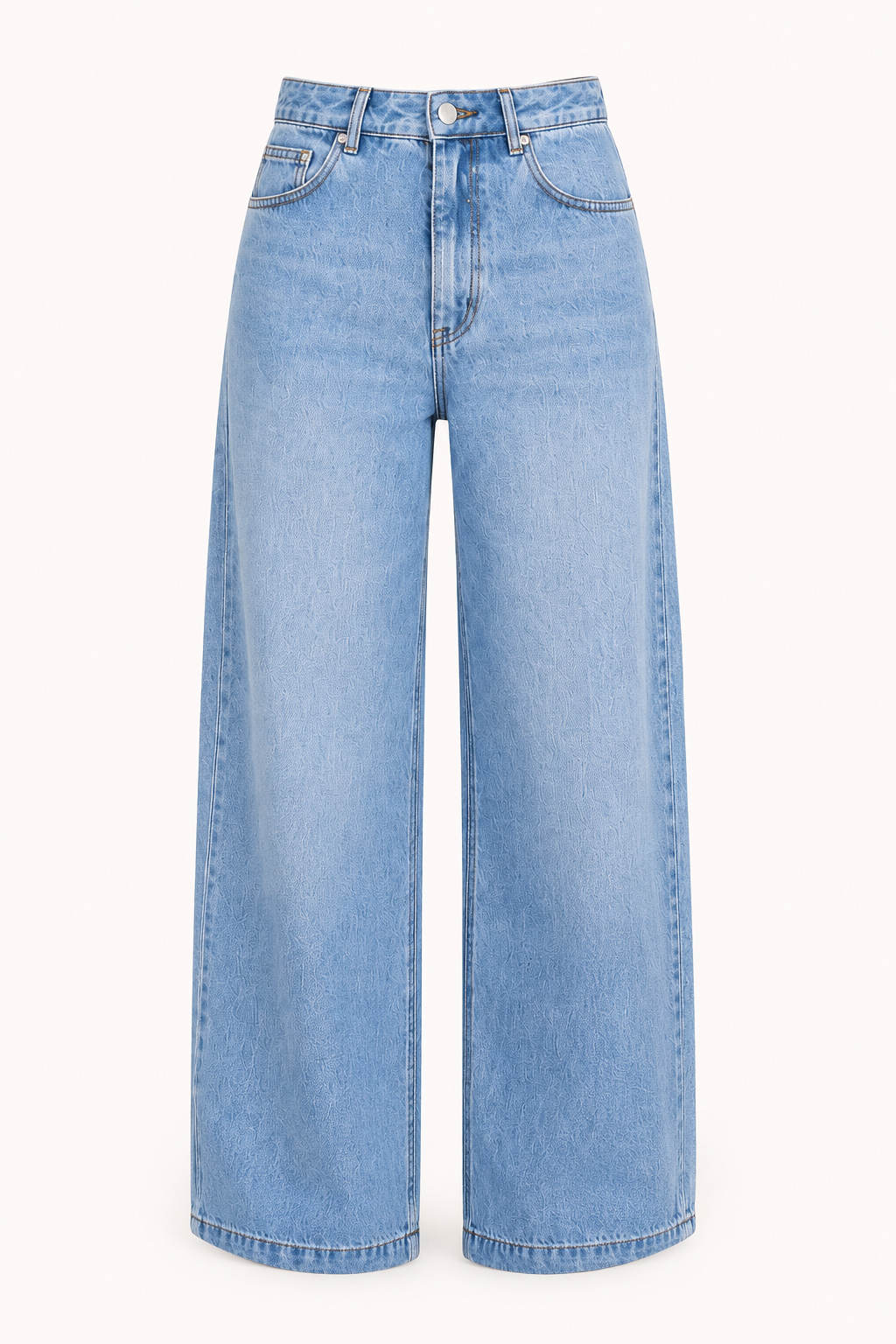 Jean pour femme à taille haute et coupe large - Mileidy