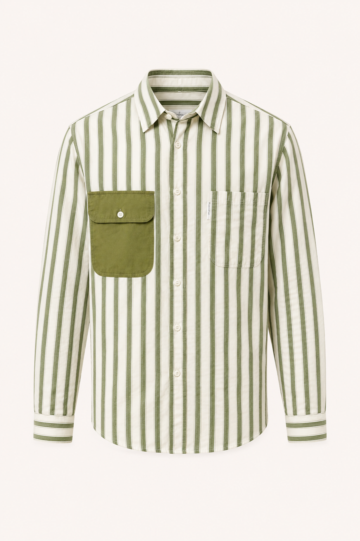 Chemise décontractée à rayures old money pour hommes - Bastian
