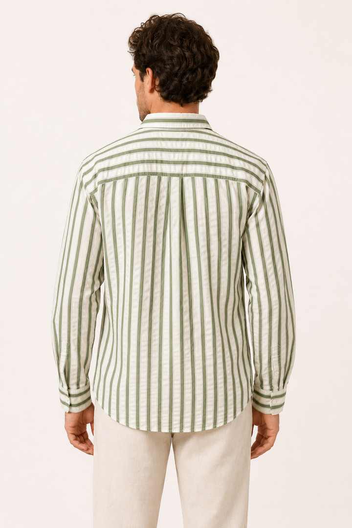 Chemise décontractée à rayures old money pour hommes - Bastian