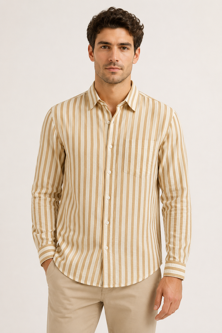 Chemise rayée à coupe décontractée pour hommes printemps-été - Gerhard