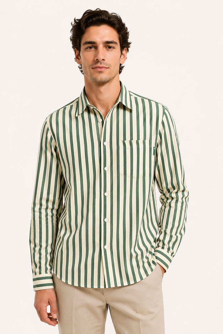 Chemise rayée à coupe décontractée pour hommes printemps-été - Gerhard