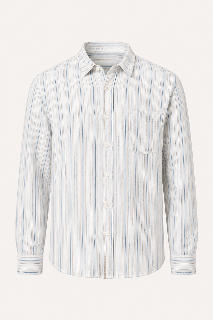 Chemise à rayures verticales pour hommes, été, décontractée et élégante - Ralf