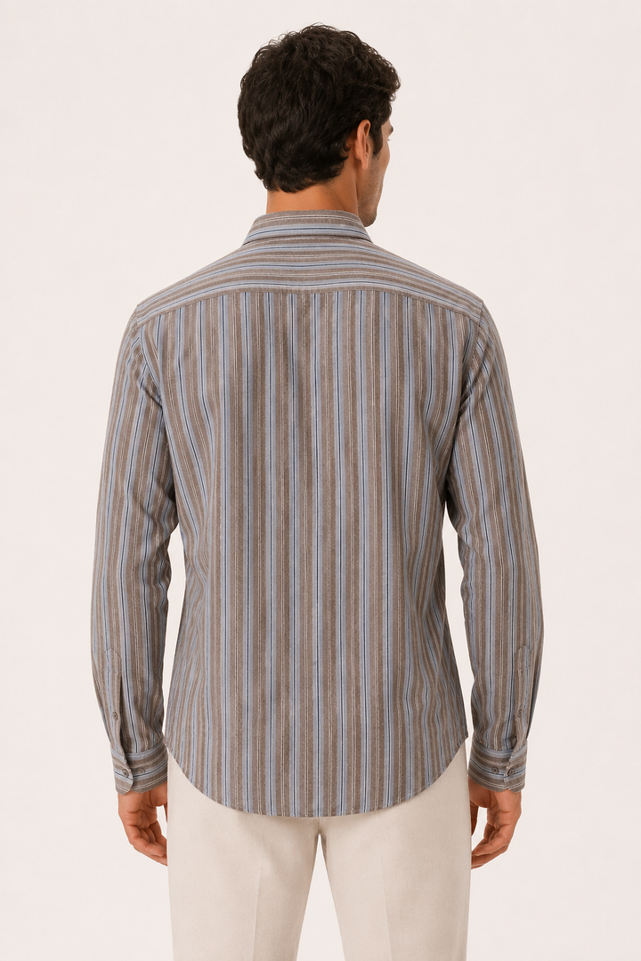 Chemise à rayures verticales pour hommes, été, décontractée et élégante - Ralf