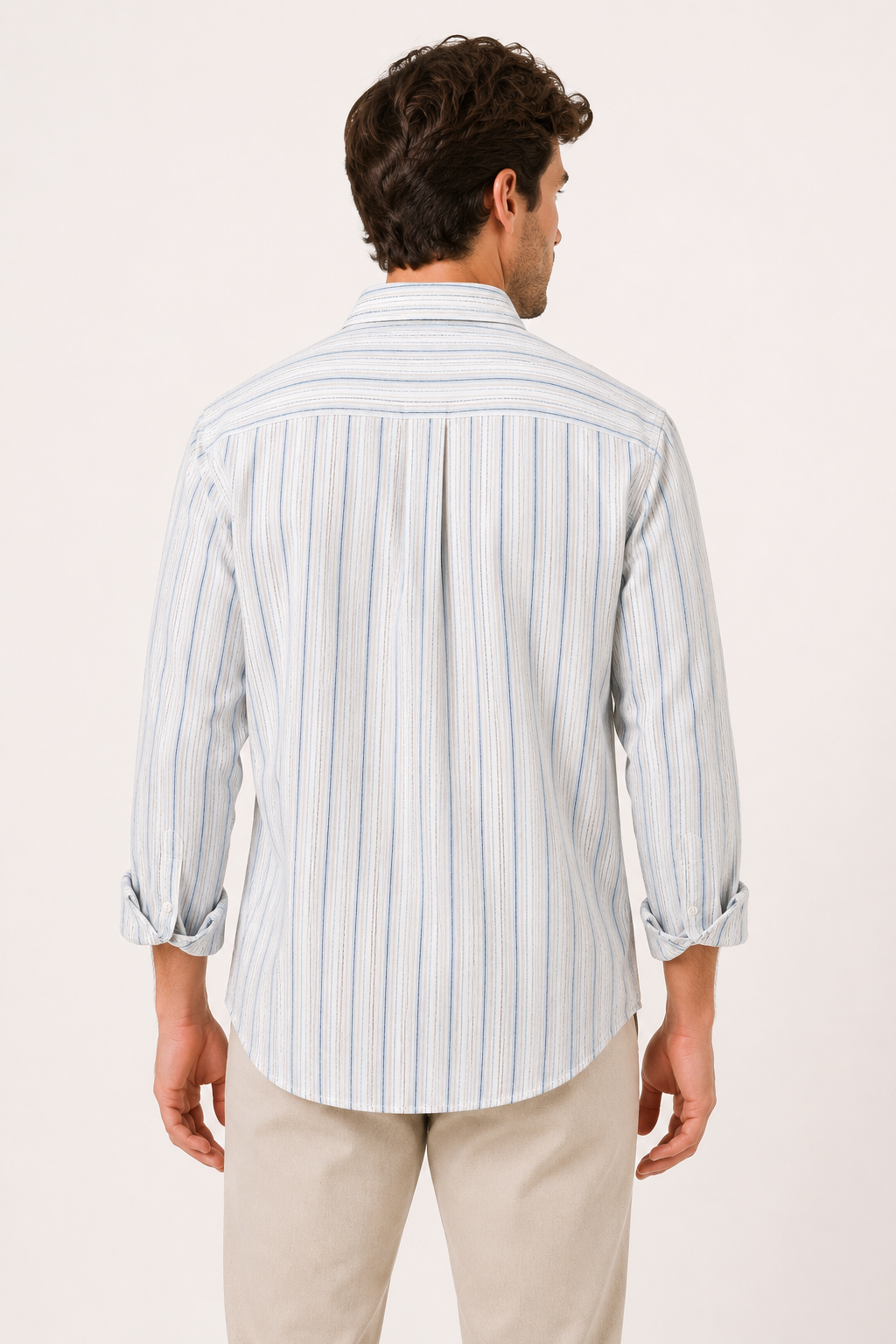 Chemise à rayures verticales pour hommes, été, décontractée et élégante - Ralf