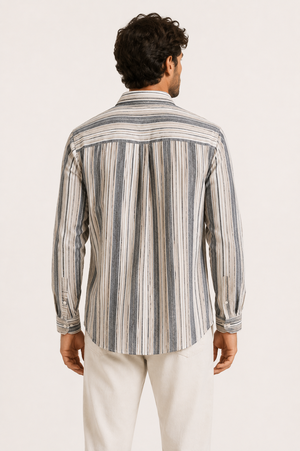 Chemise à poche décontractée à rayures verticales pour homme - Kaspar