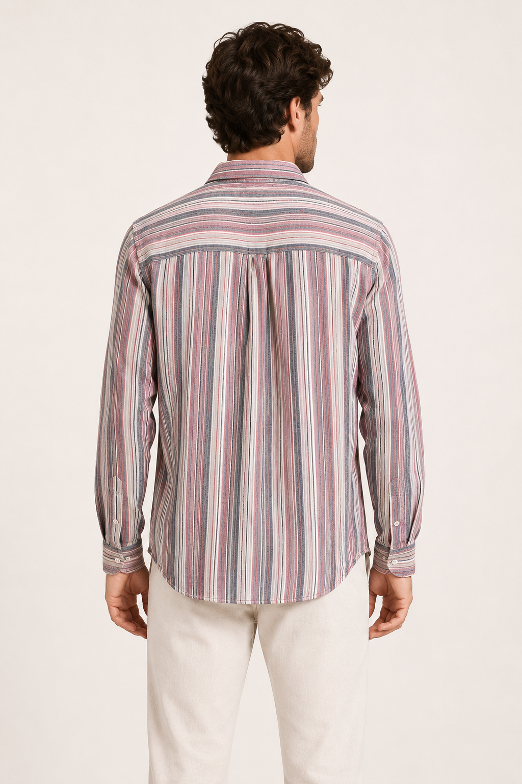 Chemise à poche décontractée à rayures verticales pour homme - Kaspar