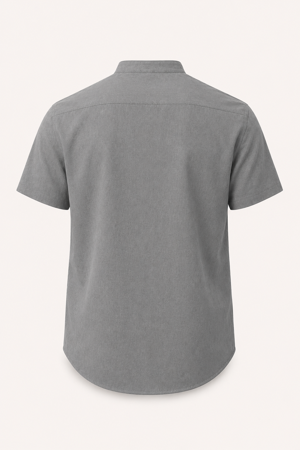 Chemise boutonnée à manches courtes pour hommes avec col mao - Lorenz