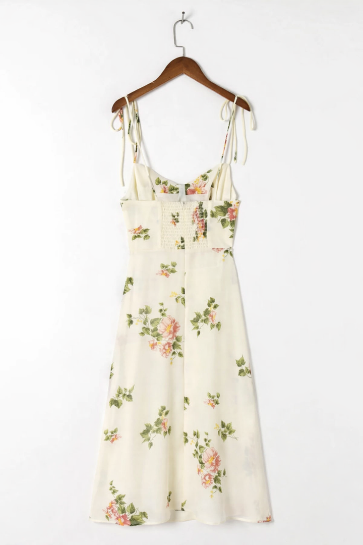 Robe midi femme printemps imprimé floral léger - Lirena